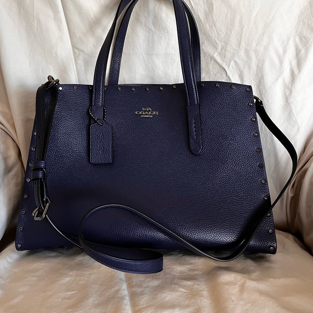 COPY - Gorgeous NWOT Coach Studded Purple Tote